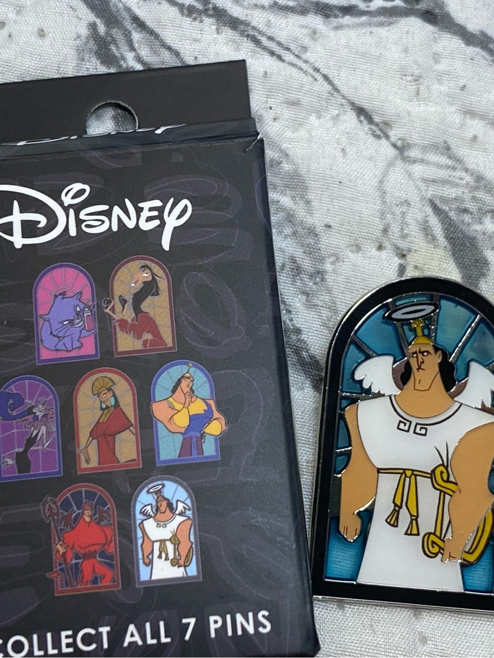 Disney Kronk Angel Pin - Blue and White Enamel Collectible